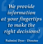 We provide information at your fingertips to make the right decisions!
